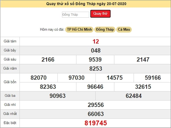 Quay thử KQXS miền Nam – KQ XSDT – XSMN – SXDTHAP